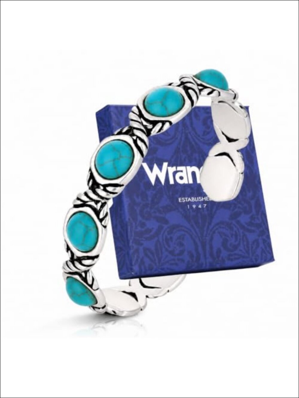 Turquoise Cuff Bracelet Carved Floral Western Jewelry for Women